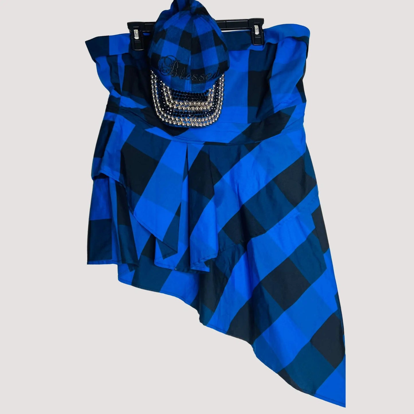 Handkerchief Asymmetric Top with Matching Blessed Hat