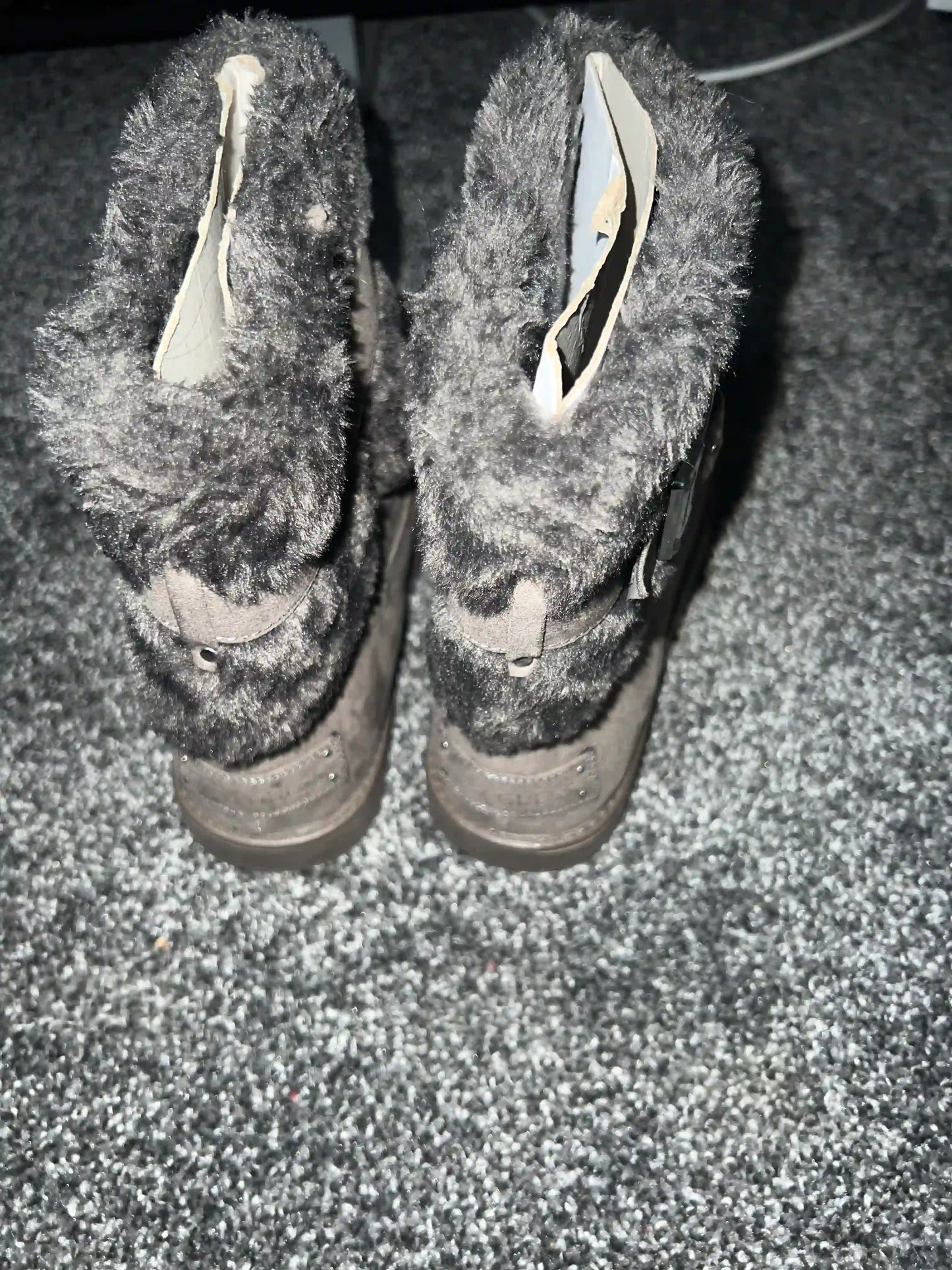 Guess Fabric & Faux Fur Buckle Boots