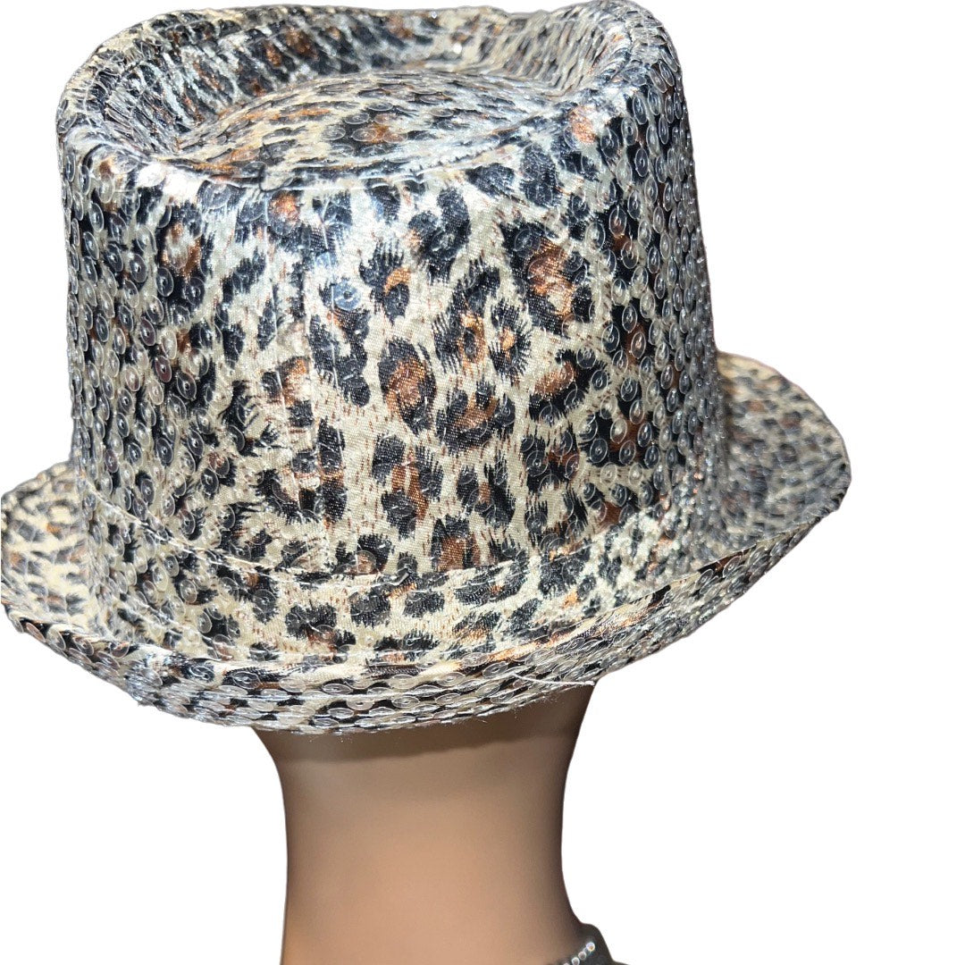 Bling Animal Print Sequins Hat